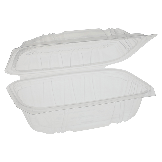 9" x 6" Clear Vented PP Take-Out Container - 1-Comp.