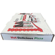 10" x 10" x 2" White E-Flute Printed Pizza Boxes