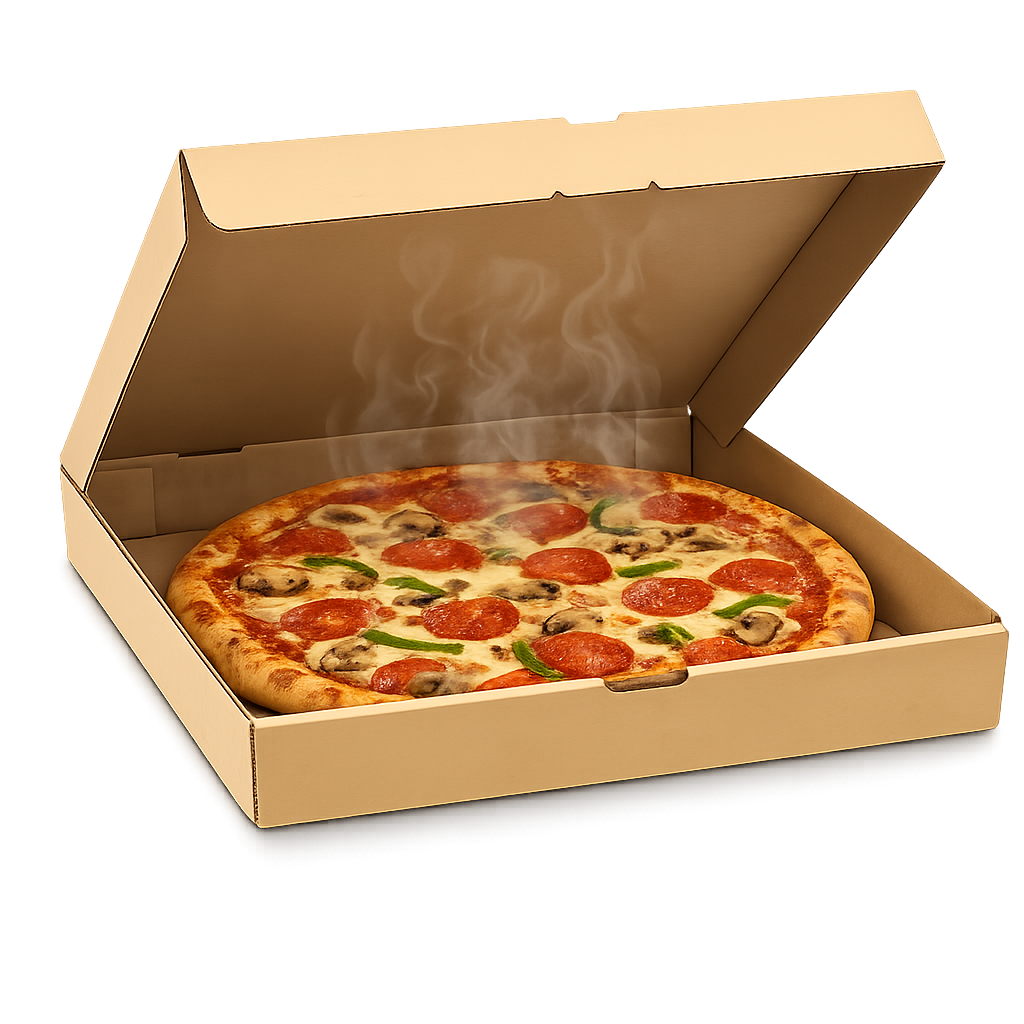 15" x 21" x 2" Kraft B-Flute Pizza Boxes