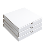 18" x 18" x 2" White B-Flute Pizza Boxes