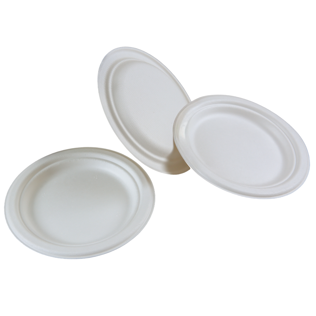 7" Round Sugarcane Plate