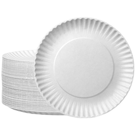 9" Uncoated Paper Plates