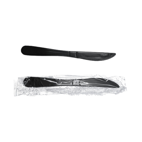 White Medium Individually Wrapped Plastic Knives