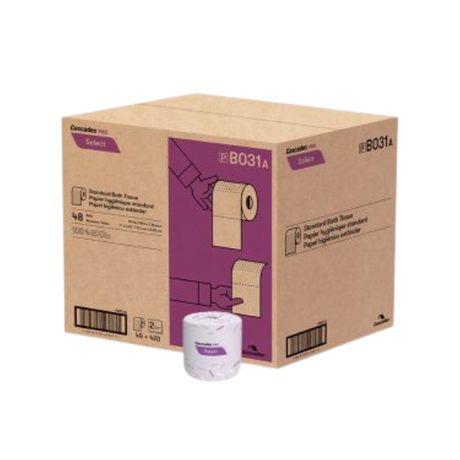 420 Sheets, 2 ply Standard Toilet Paper - 48 Rolls