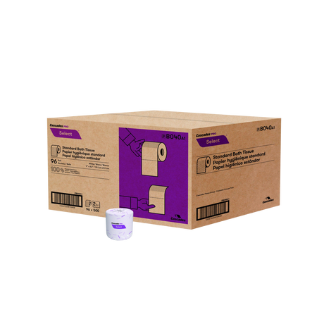 500 sheets, 2 ply Standard Toilet Paper - 96 Rolls