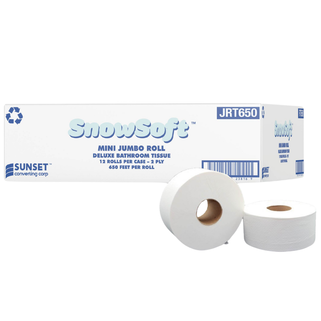 2.5" x 650', 2 ply Mini JRT Bathroom Tissue - 12 Rolls