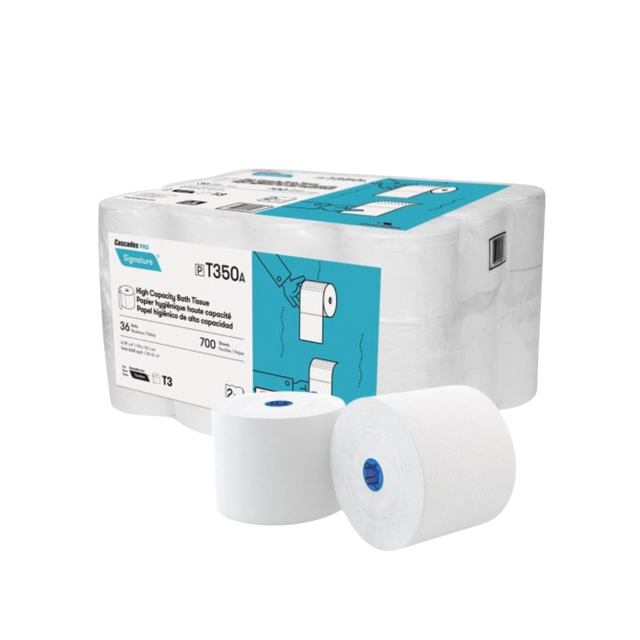 3.75" x 4", 700 sheets, 2Ply Tandem Jumbo Roll Tissue - 36 Rolls