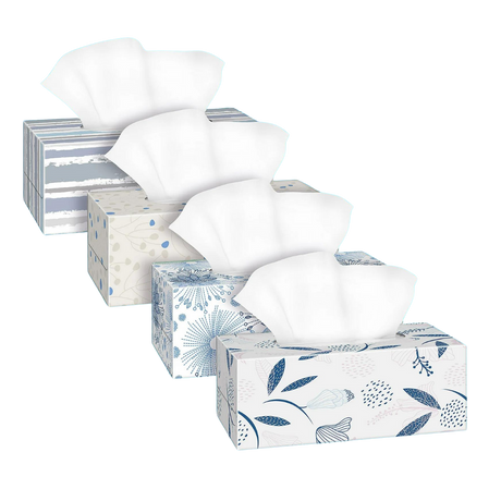 4 box set of 640 sheets, 2 Ply Facial Tissue - 6/case