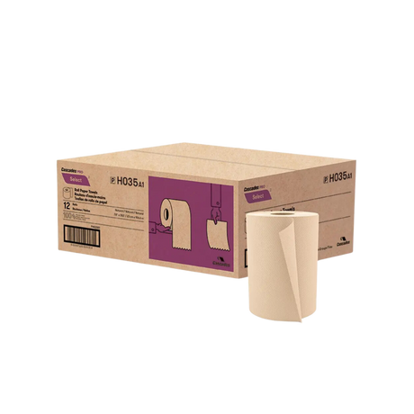 8" x 350' Kraft Hand Towel Rolls