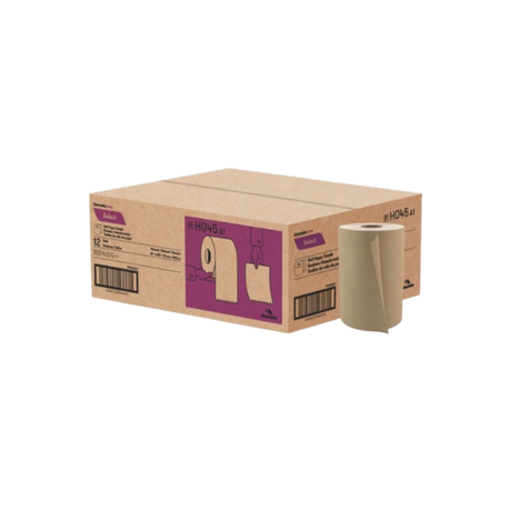 8" x 425' Kraft Hand Towel Rolls - 12 Rolls