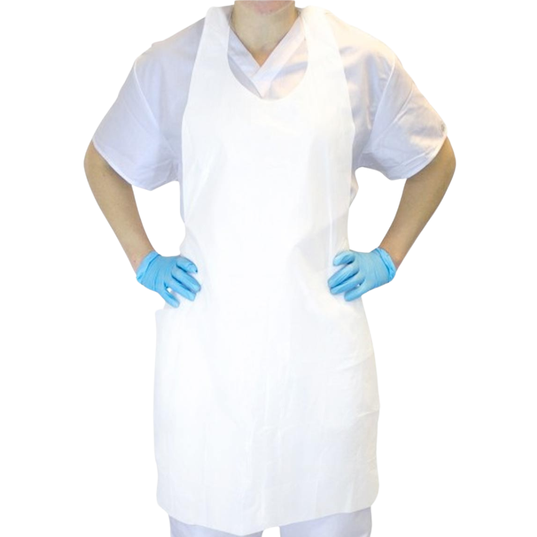 28" x 46" White HDPE Apron