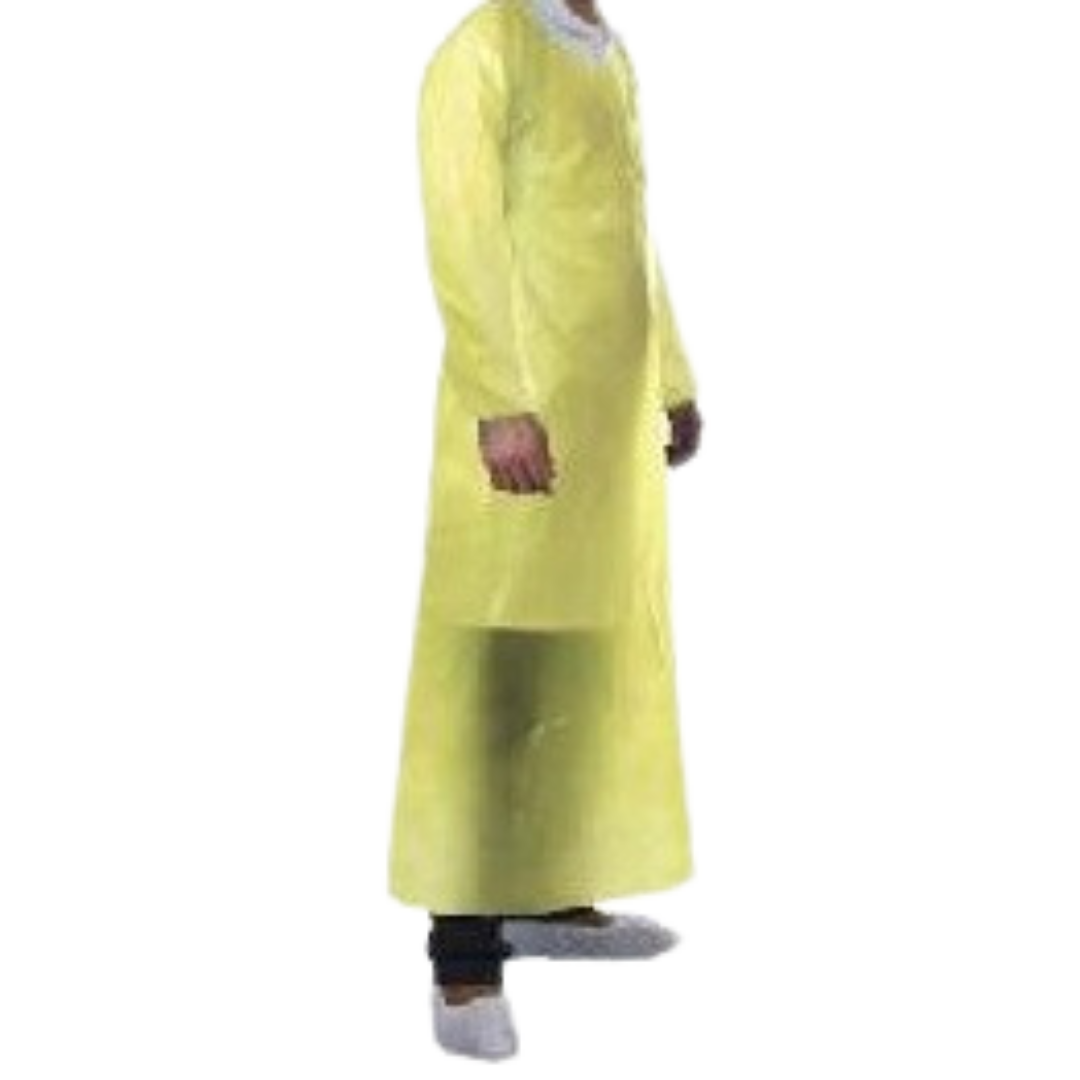 115 x 137 cm Yellow Isolation Gown