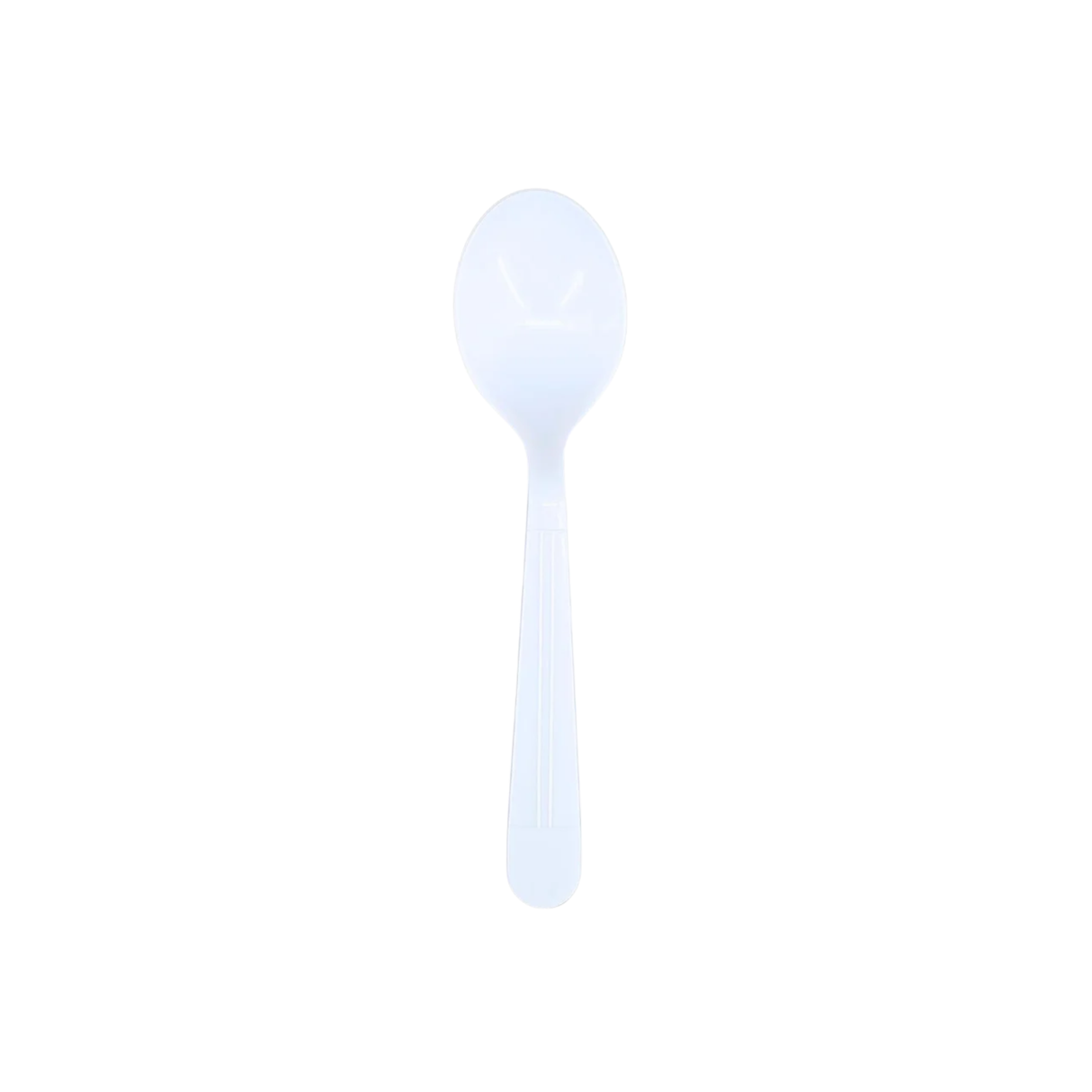 White Heavy Plastic Soup Spoons