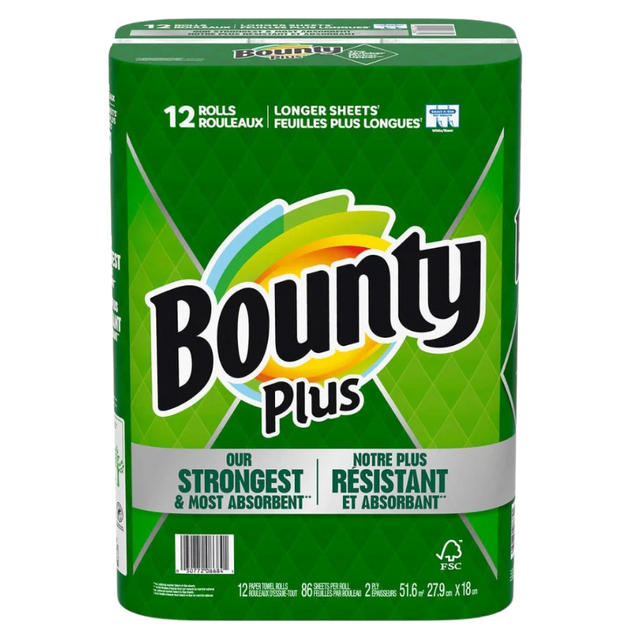 12 x 86 sheets Bounty Plus Paper Towel