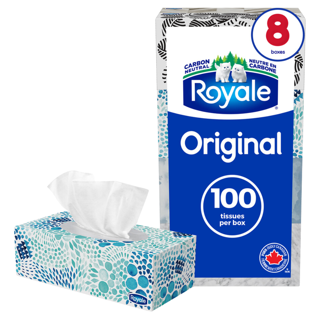 Original Facial Tissue - 2 Ply, 100 Sheets, 8 Box