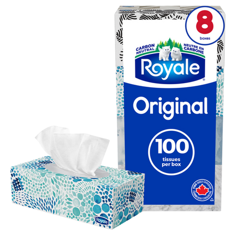 Original Facial Tissue - 2 Ply, 100 Sheets, 8 Box