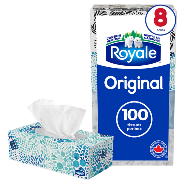 Original Facial Tissue - 2 Ply, 100 Sheets, 8 Box