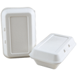 8.5" x 5.5" x 3" Sugarcane Take-Out Container - 1-Comp.