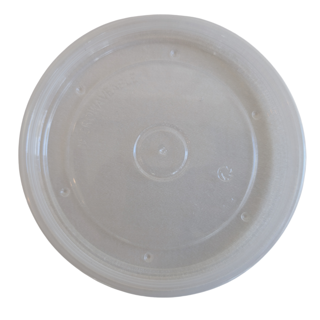80mm White Plastic Lids for 8 oz Paper Soup Cups
