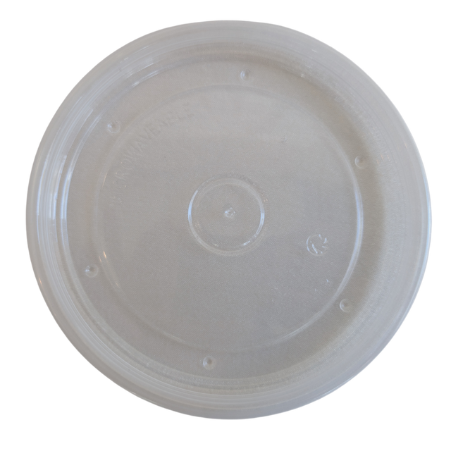80mm White Plastic Lids for 8 oz Paper Soup Cups