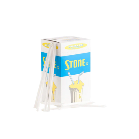 8" Individually Wrapped White Plastic Straws