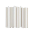 8" Unwrapped White Milkshake Straws