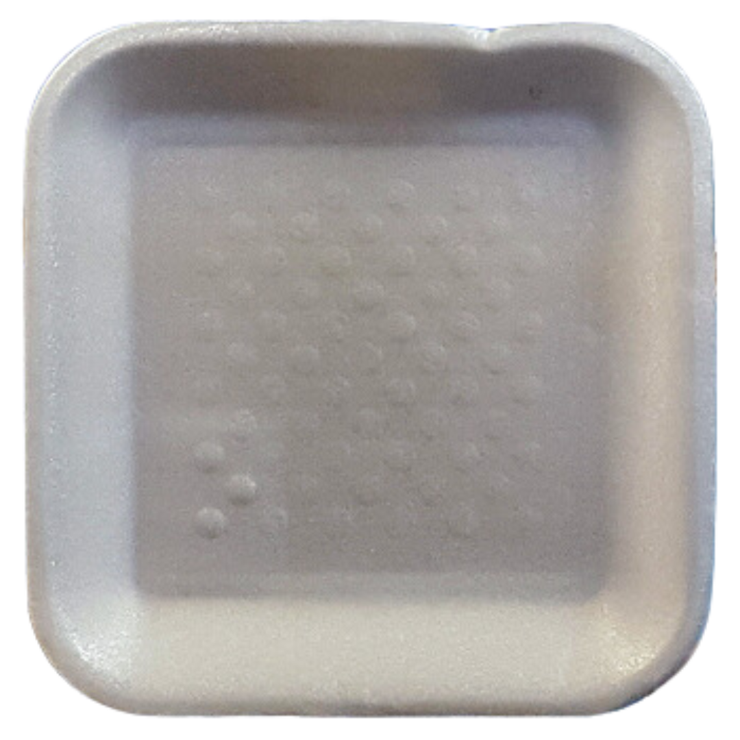 1S White Foam Trays