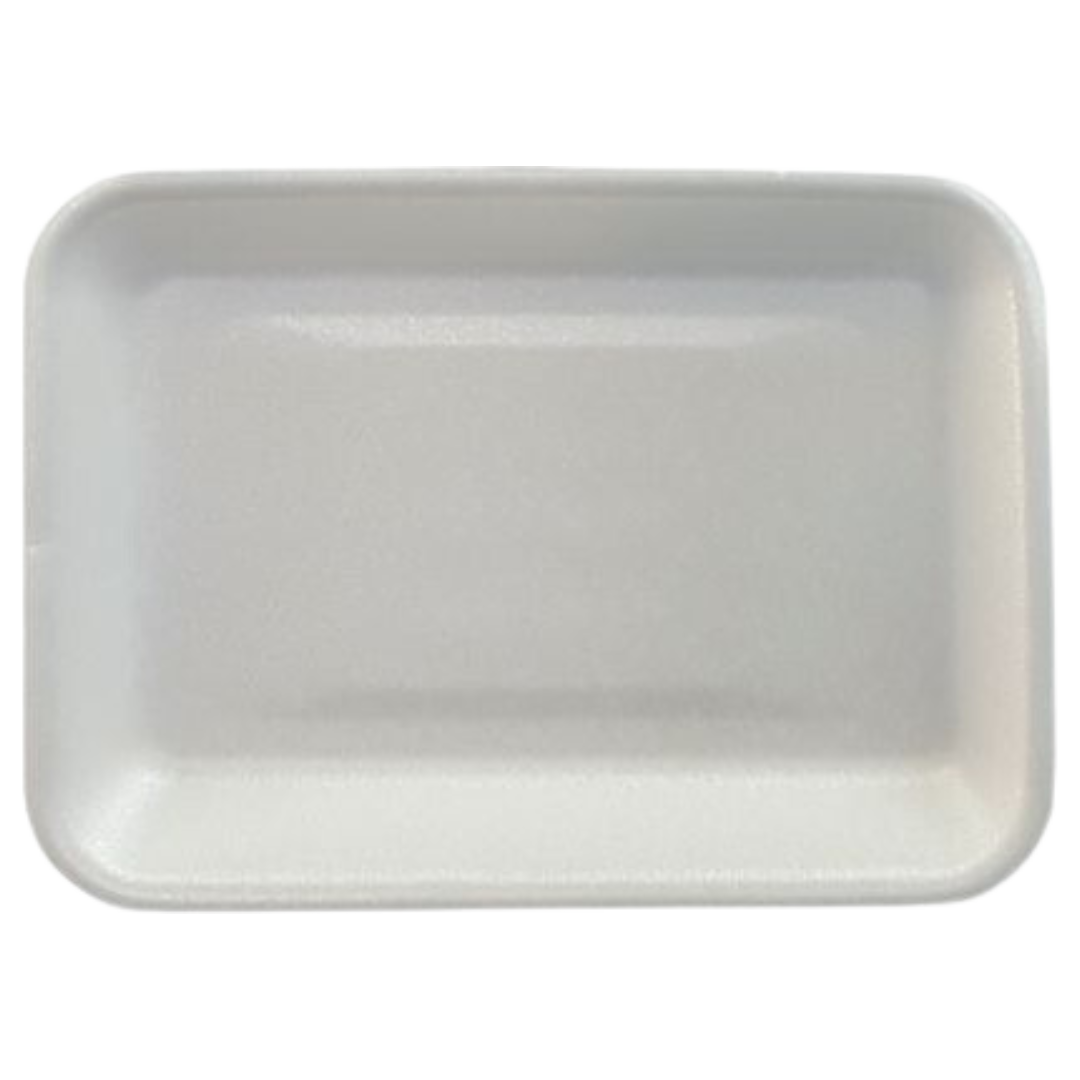 4P White Foam Trays