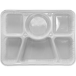 Plastic 6-Compartment Serving Thali Trays